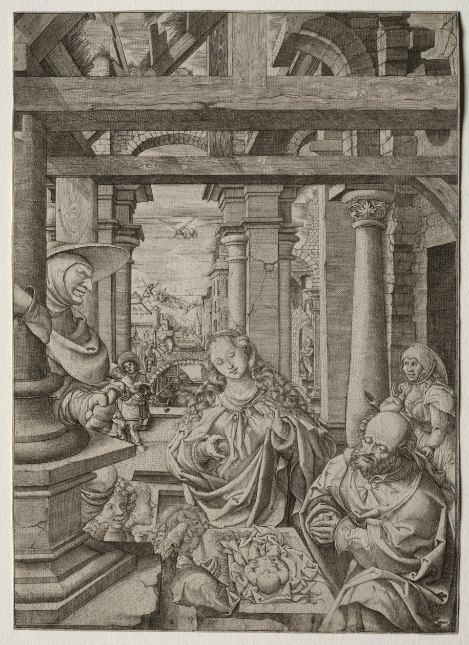 Tilbedelse av hyrden, ca. 1522-1525. av Frans Crabbe van Esplegem