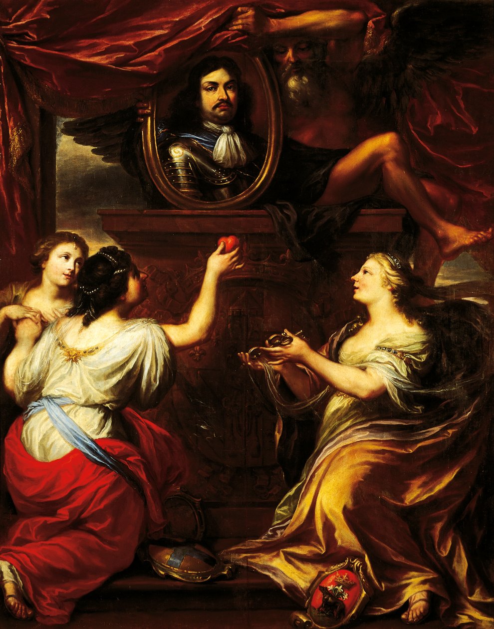 Parma, Piacenza og Castro foran Ranuccio II Farneses bilde, av Frans Denys (ca 1610-1670). av Frans Denys