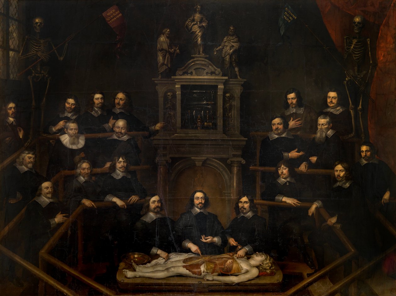 Anatomitimen til doktor Joannes van Buyten på kirurgens rom i Antwerpen av Frans Denys