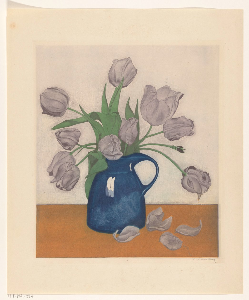 Tulipaner i en mugge av Frans Everbag (signed by artist)