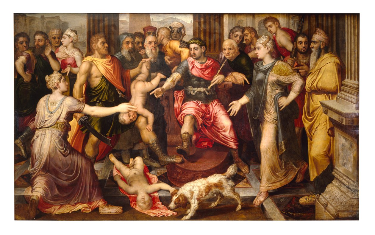 Salomos dom (olje på panel) av Frans Floris
