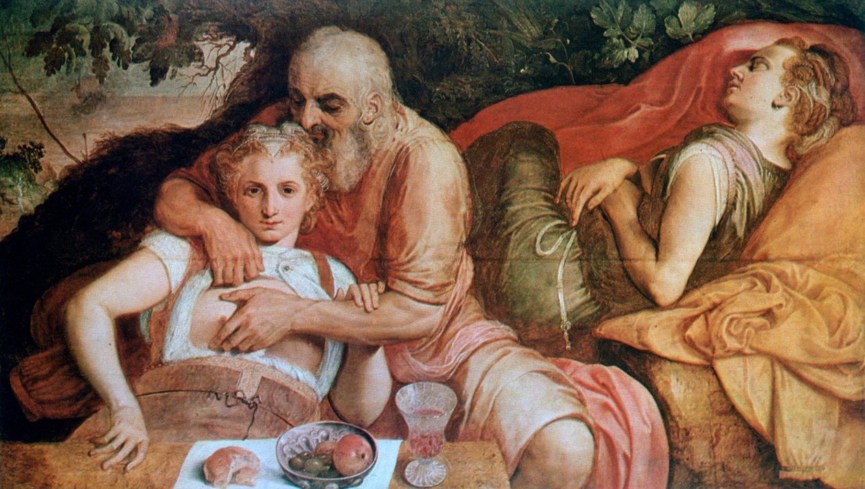 Lot og hans døtre, c1550 av Frans Floris