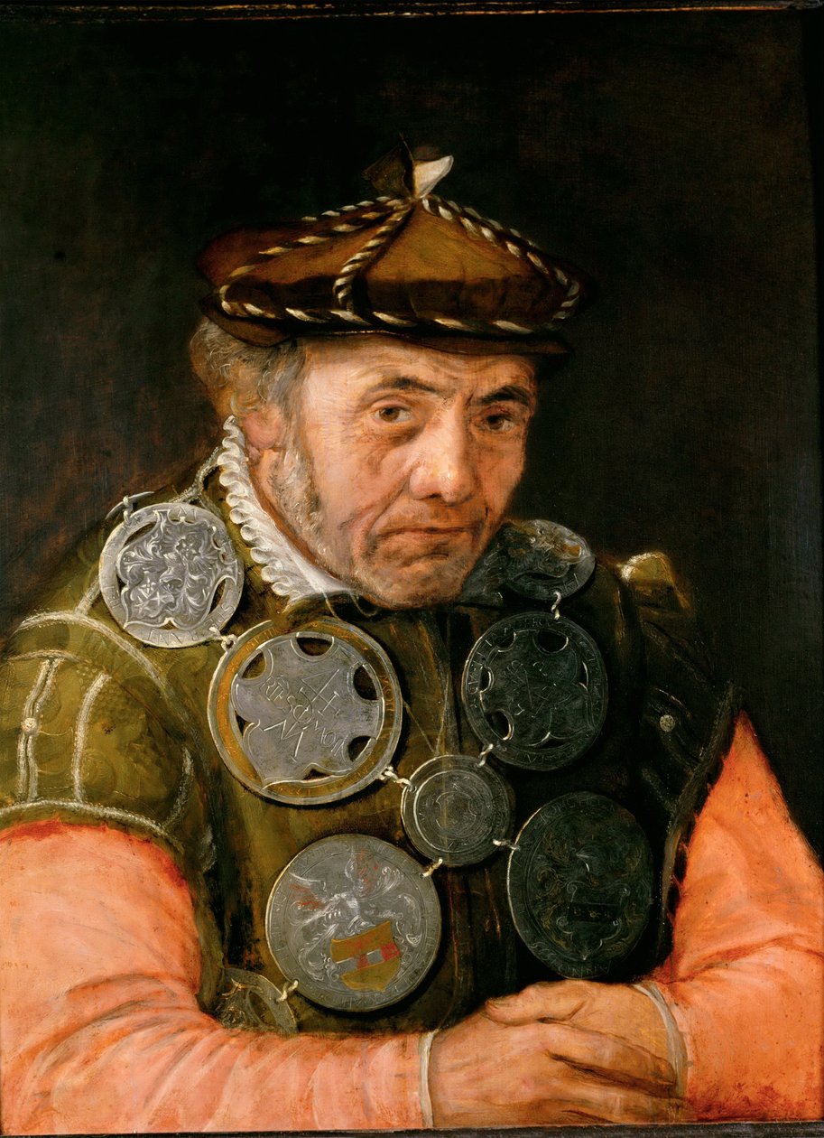 Portrett av en laugoffiser - Frans Floris, den eldste (1519-1570). Olje på tre, ca. 1565. Dimensjon : 63,7x49,2 cm. Kunsthistorisk museum, Vienne av Frans Floris