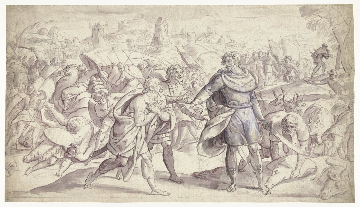 Josva sender budbringere til Ai History of Joshua (serietittel) av Frans Francken (I)