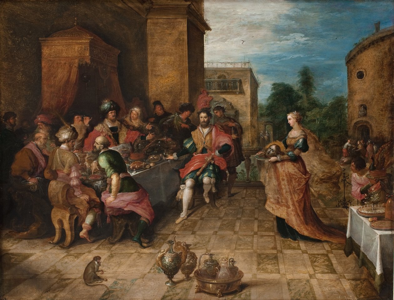 Herodes bankett. Salome presenterer hodet til døperen Johannes av Frans Francken d.Y.
