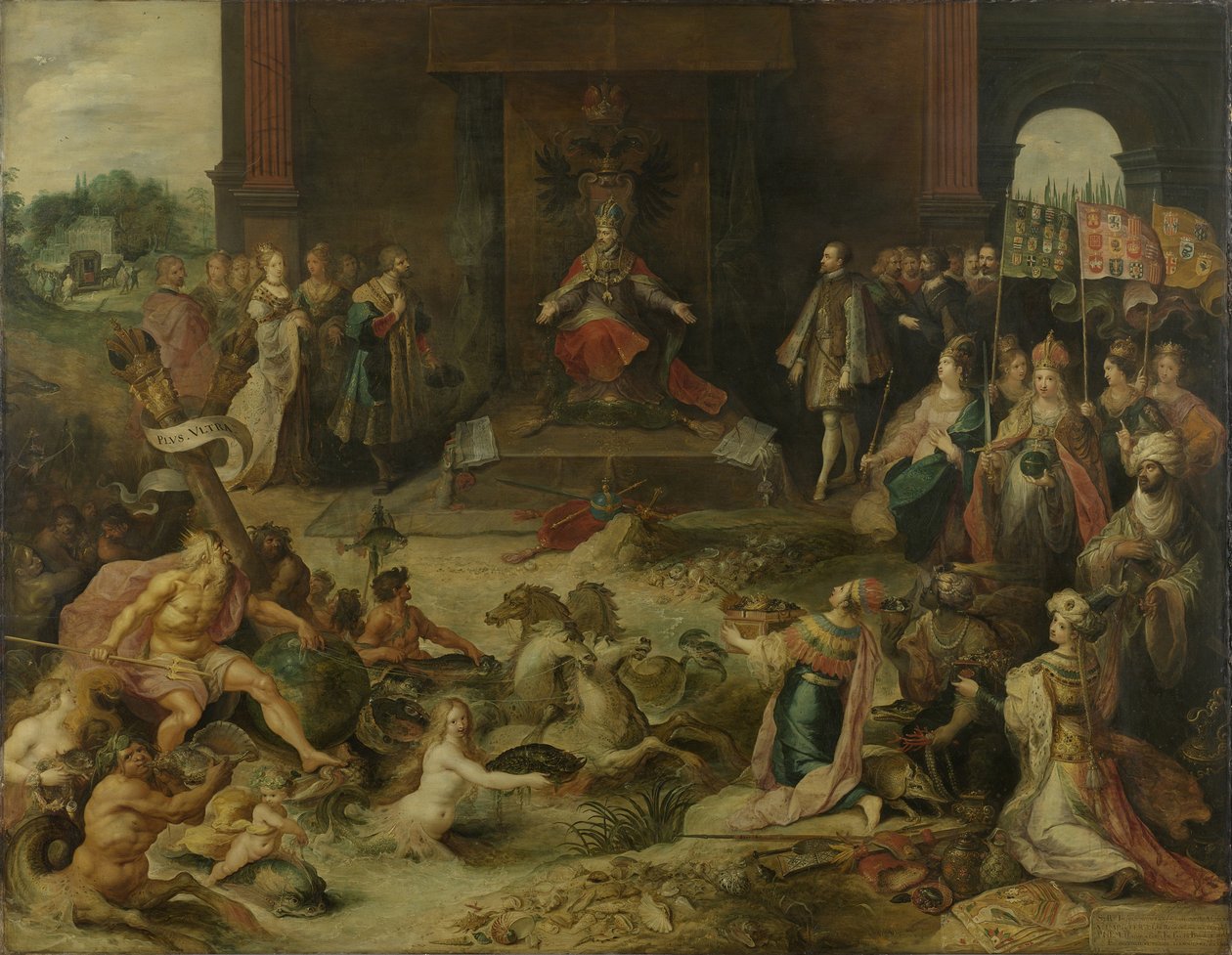 Allegori om abdikasjonen av keiser Charles V i Brussel 25. oktober 1555, 1642 av Frans Francken the Younger