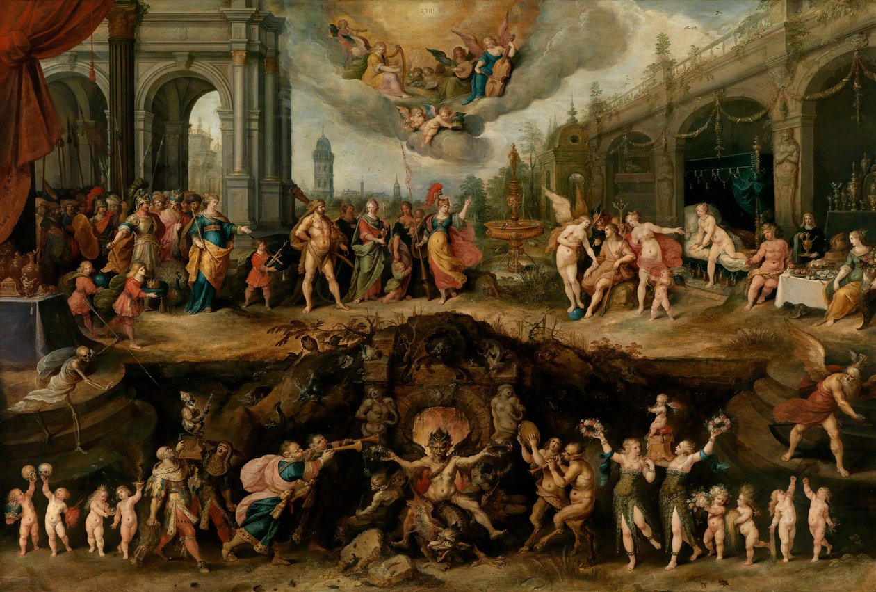 Mennesket må velge mellom dyder og laster, 1635 av Frans Francken the Younger