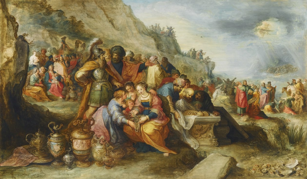 Israelittene, etter å ha krysset Rødehavet, ved graven til patriarken Joseph, 1630 av Frans Francken the Younger
