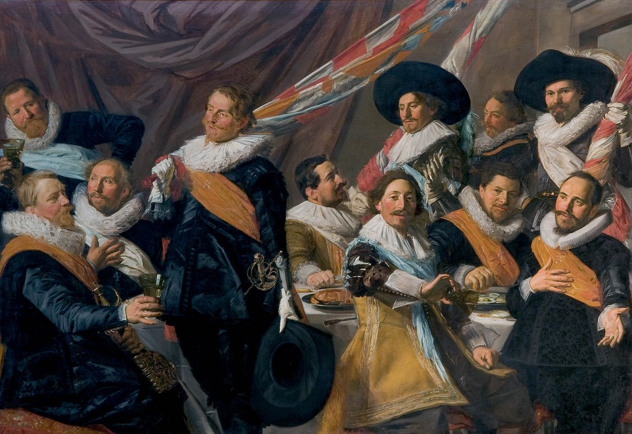 Bankett for offiserene i St. George Civic Guard av Frans Hals