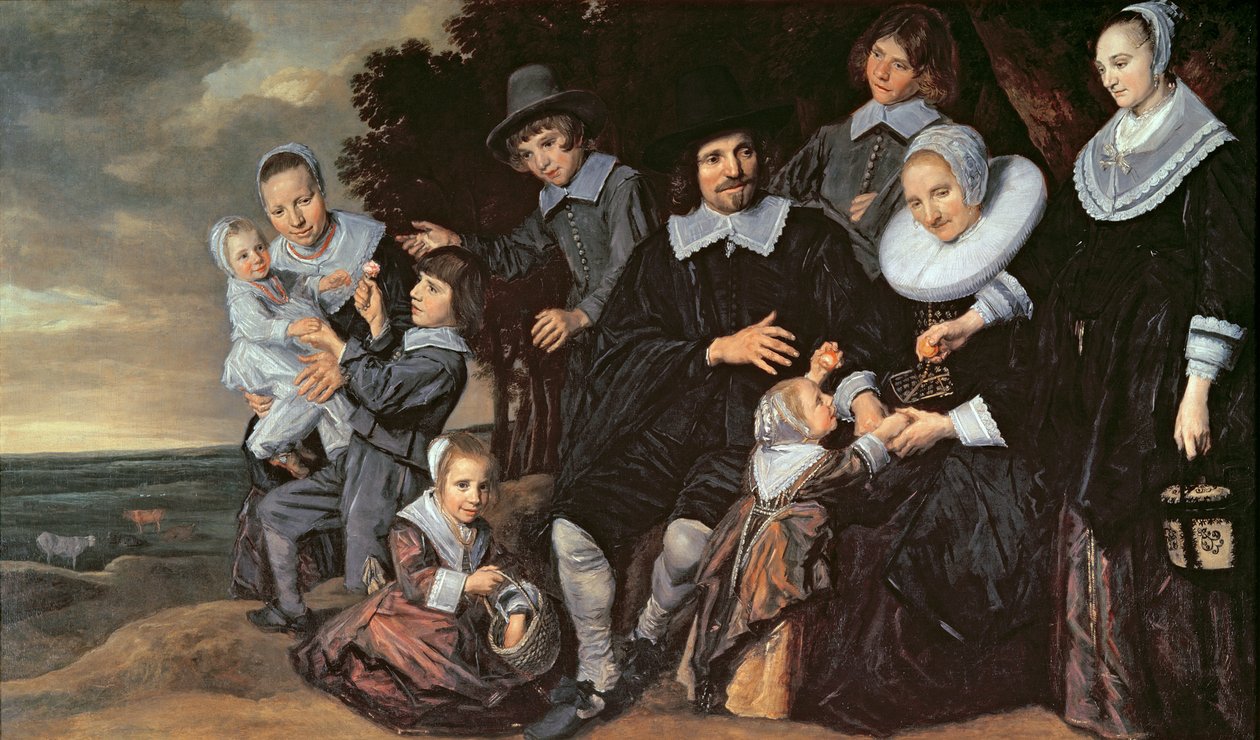 Familiegruppe i et landskap, ca. 1647-50 av Frans Hals