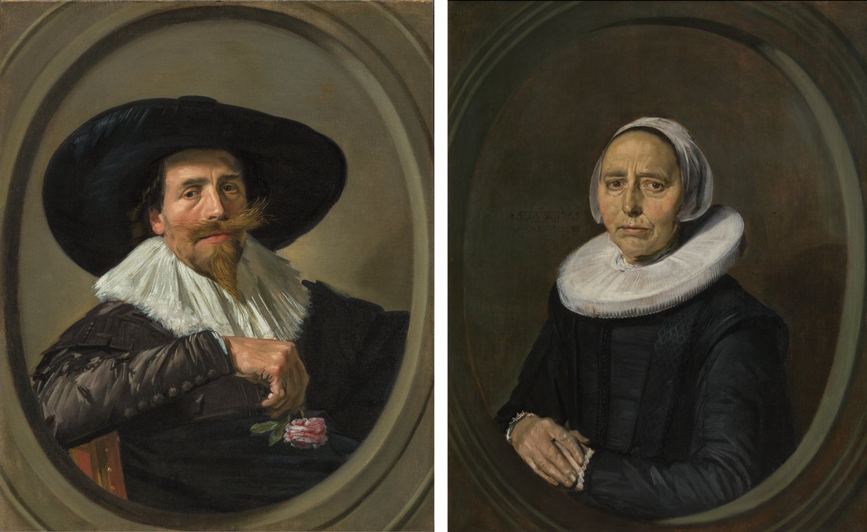 Frans Hals - Ekteparet Pieter Dircksz Tjarck og hans kone l20022-b668k-anheng av Frans Hals