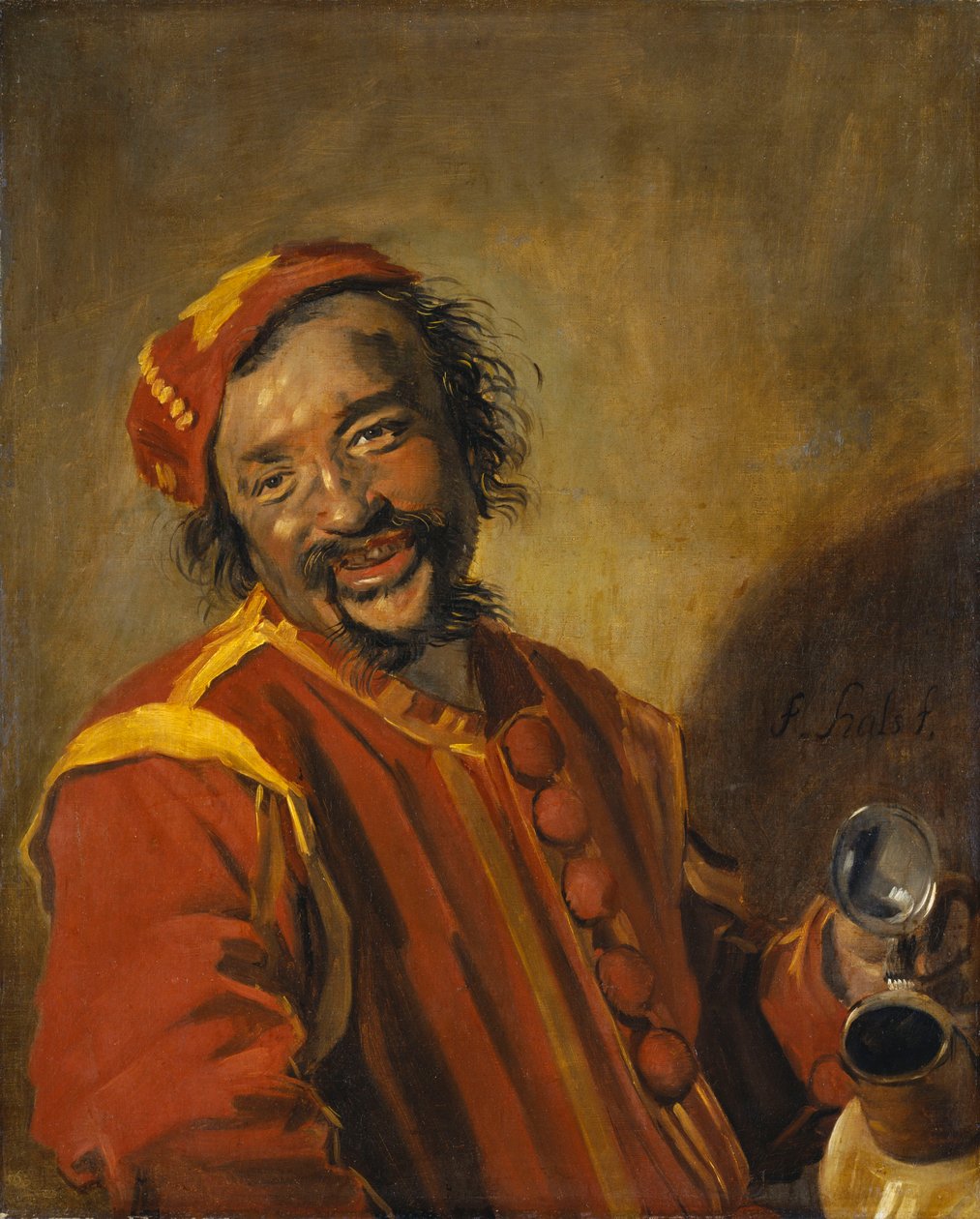 Smilende mann med mugge, kjent som Peeckelhaeringh av Frans Hals