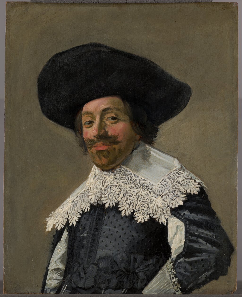 Portrett av en mann med hatt av Frans Hals
