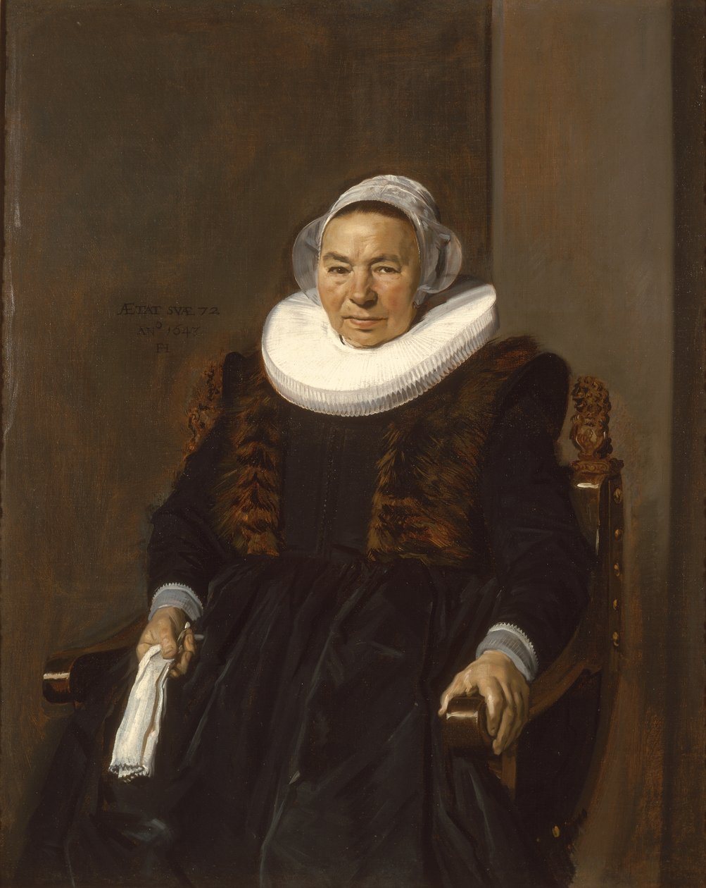 Portrett av en eldre kvinne, tradisjonelt kalt Mevrouw Bodolphe, 1643 av Frans Hals
