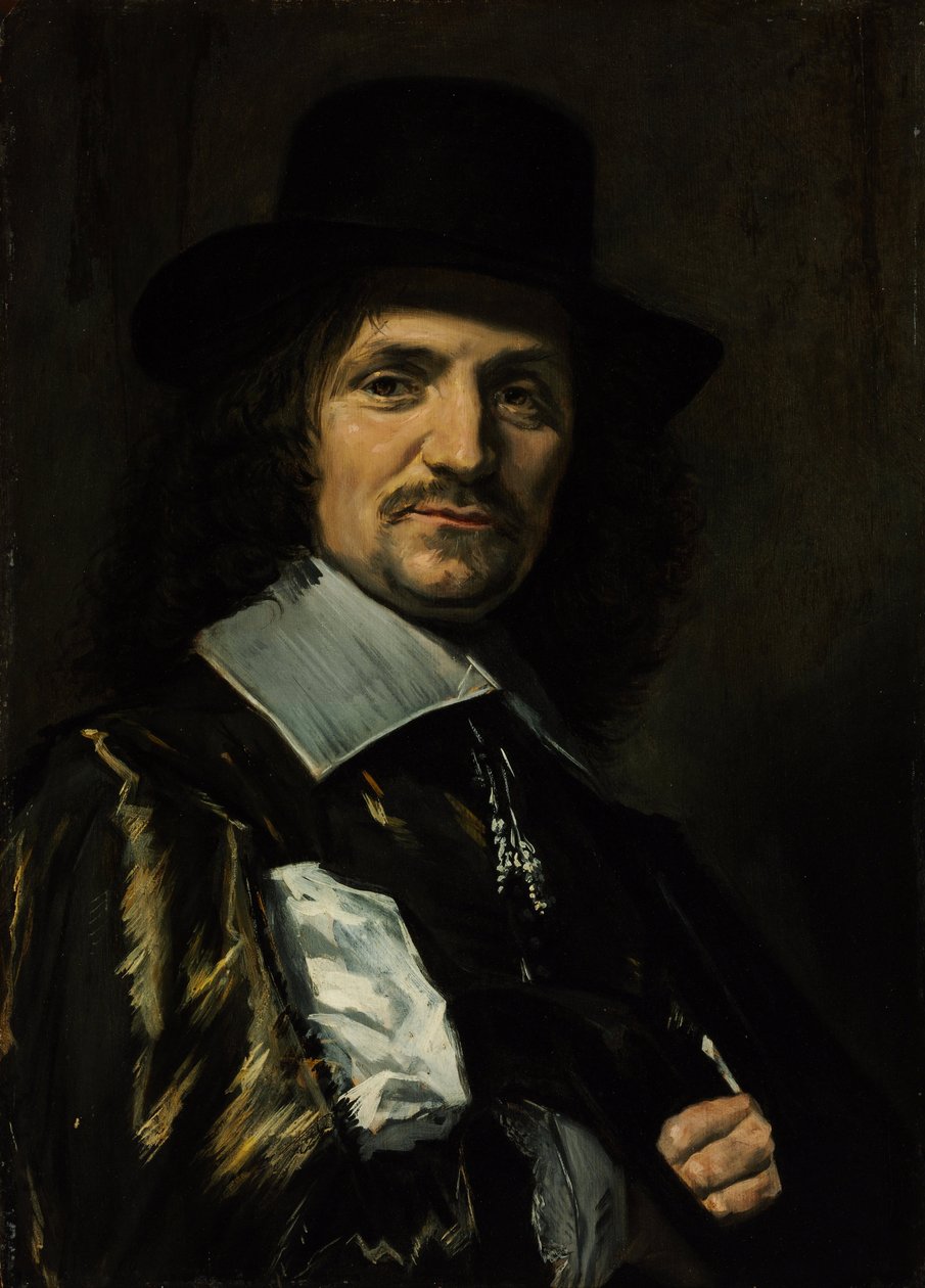 Portrett av maleren Jan Asselijn (Asselijn eller Asselin) (1610-1652) - Maleri av Frans I Hals (1581-1666) - 1650-tallet - Olje på tre - 64,5x46,3 - Szepmuveszeti Muzeum, Budapest av Frans Hals