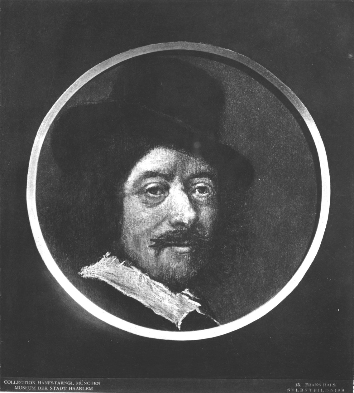 Selvportrett (bw-bilde) av Frans Hals