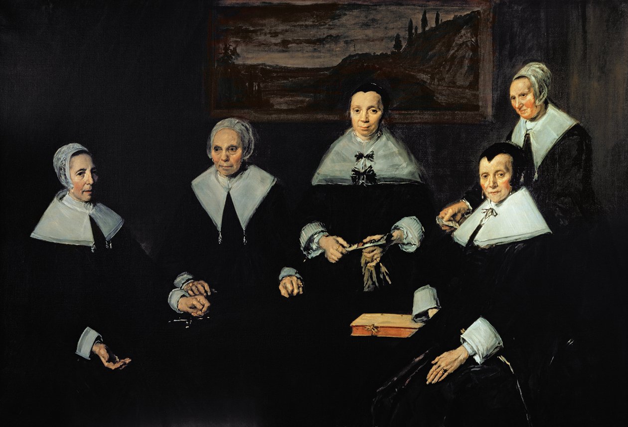 The Regentesses of the Old Men's Almhouse, Haarlem, 1664 av Frans Hals