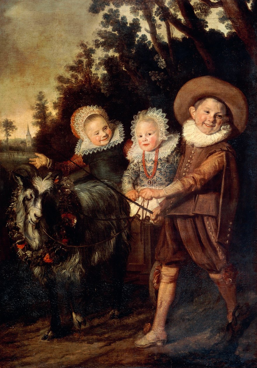 Tre barn med geitevogn, ca. 1620 (olje på lerret) av Frans Hals