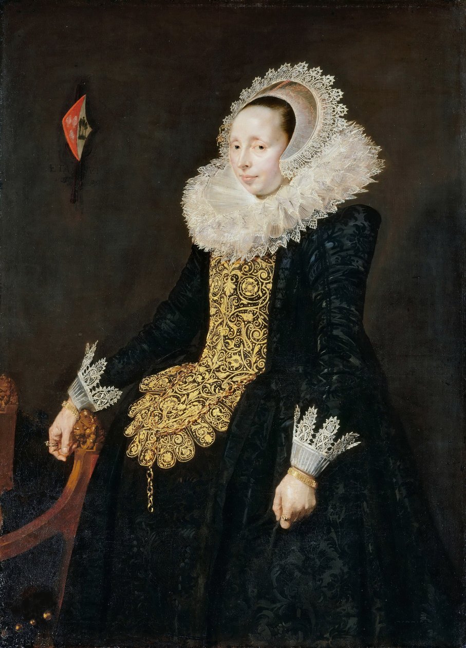 Portrett av Catharina Both van der Eem 1589-1666, 1620. av Frans Hals after .