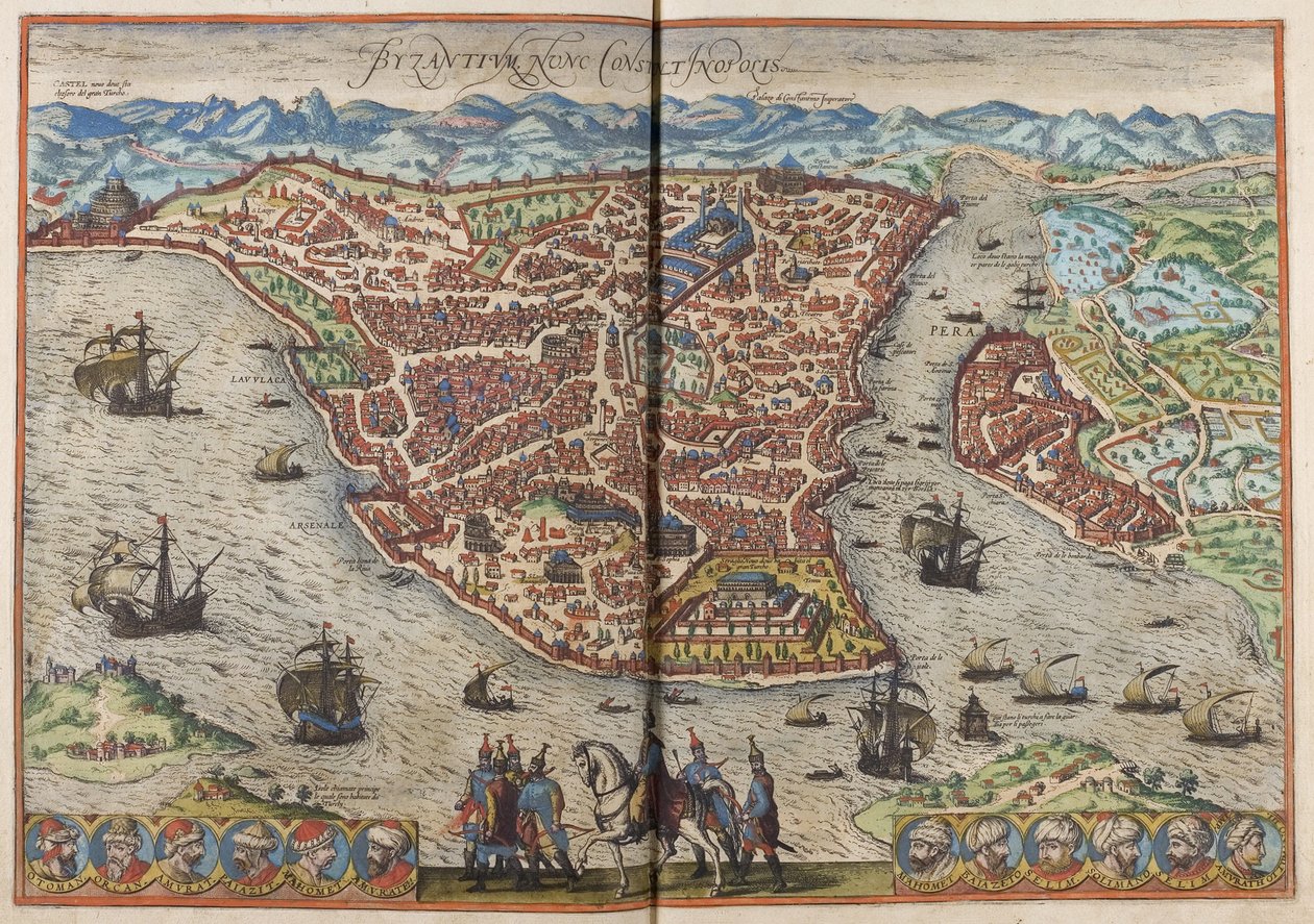 Byzantium. Constantinopolis Fra: Verdens byer, 1572 av Frans Hogenberg