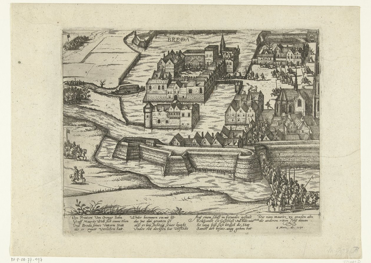 Erobringen av Breda, 1590 av Frans Hogenberg