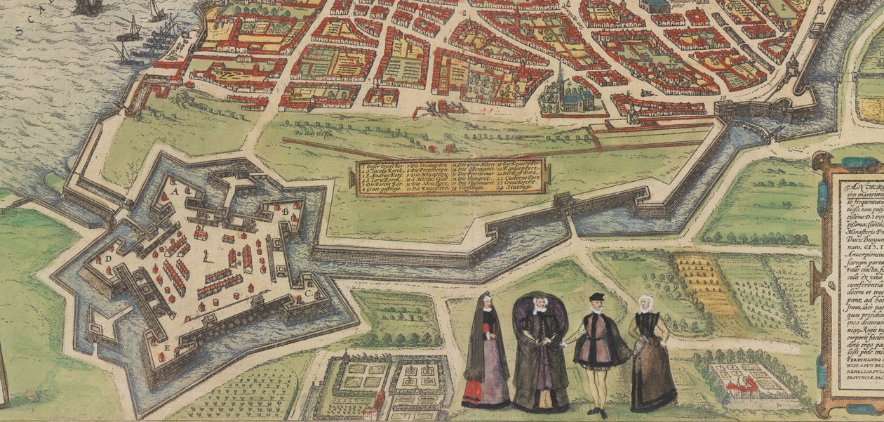 Palazzo Farnese på Caprarola, fra Braun og Hogenbergs Civitates Orbis Terrarum, 1572-94. av Frans Hogenberg