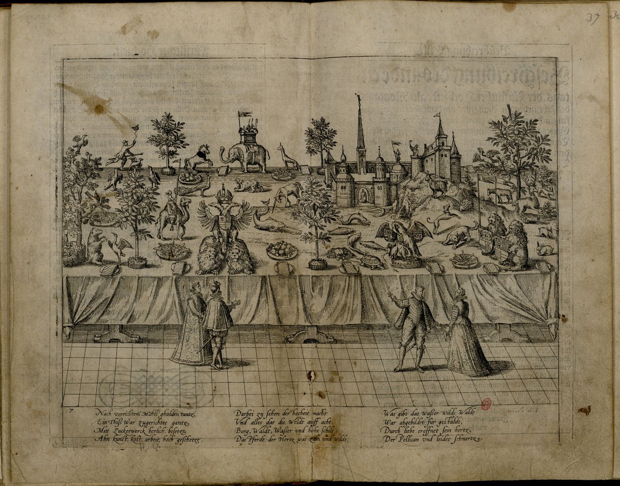 Bryllupet til hertug John William av Jülich-Cleves-Berg og Jakobea av Baden, 1585 av Frans Hogenberg