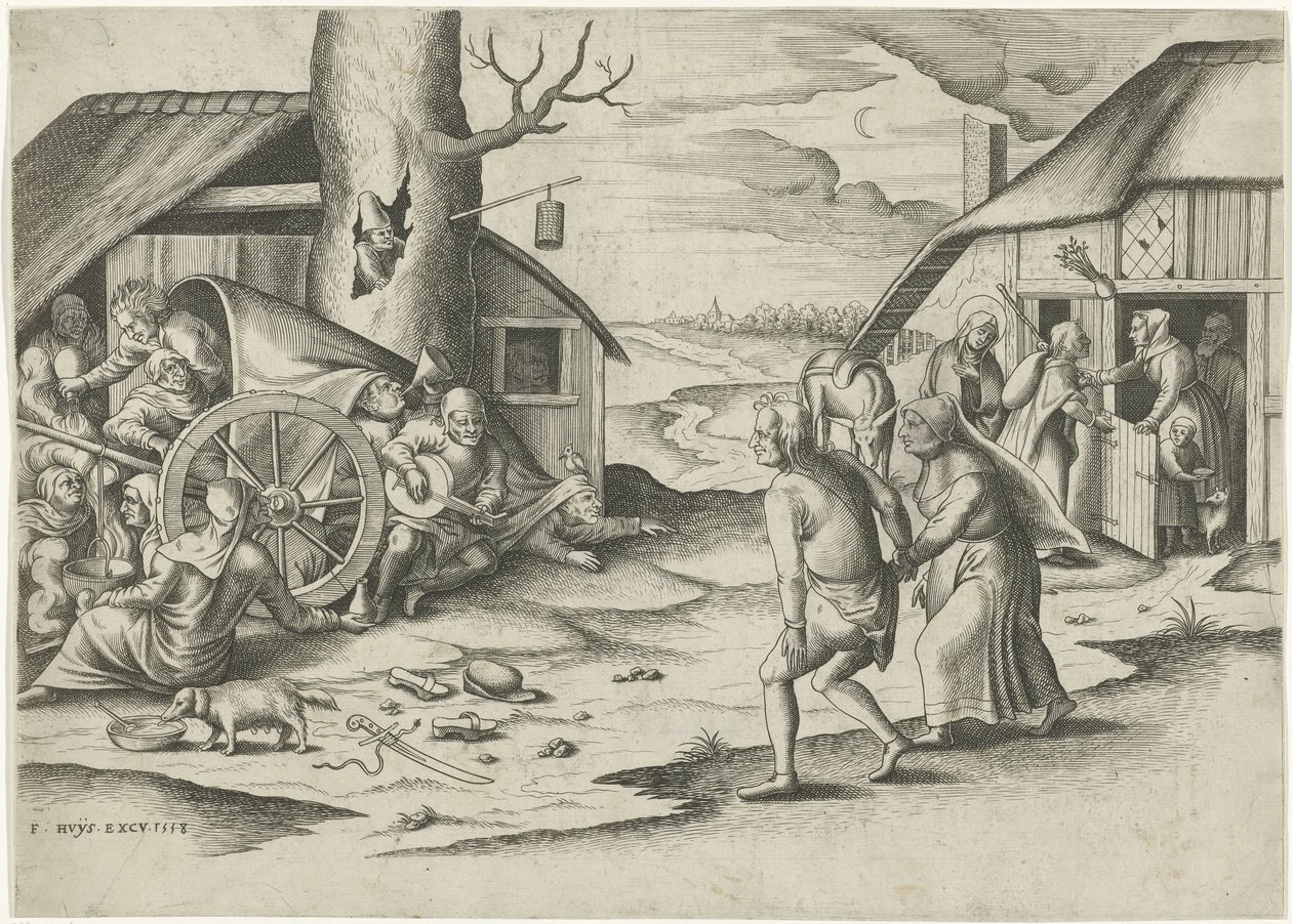 Mary og Joseph på et vertshus av Frans Huys