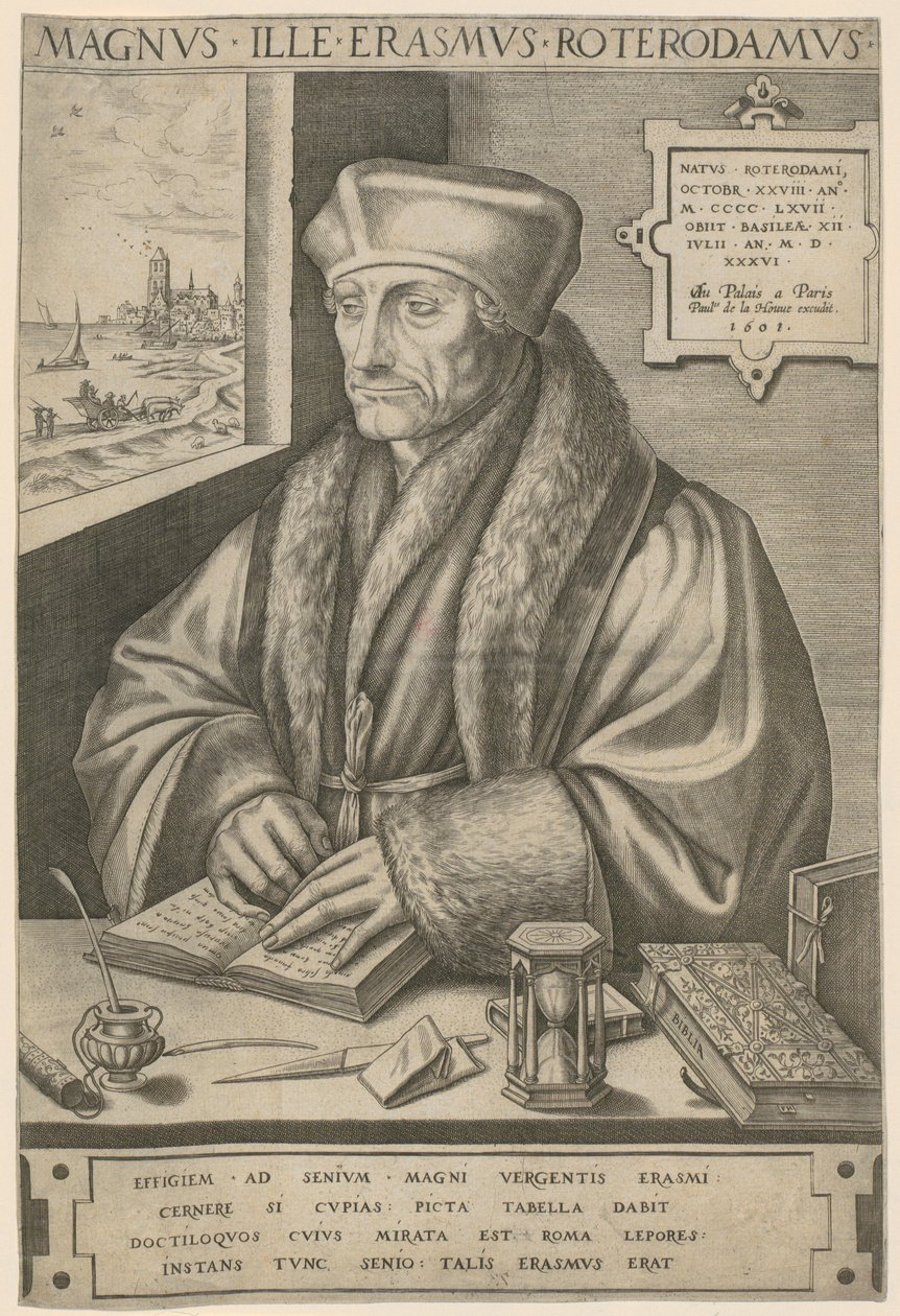Portrett av Erasmus av Rotterdam av Frans Huys
