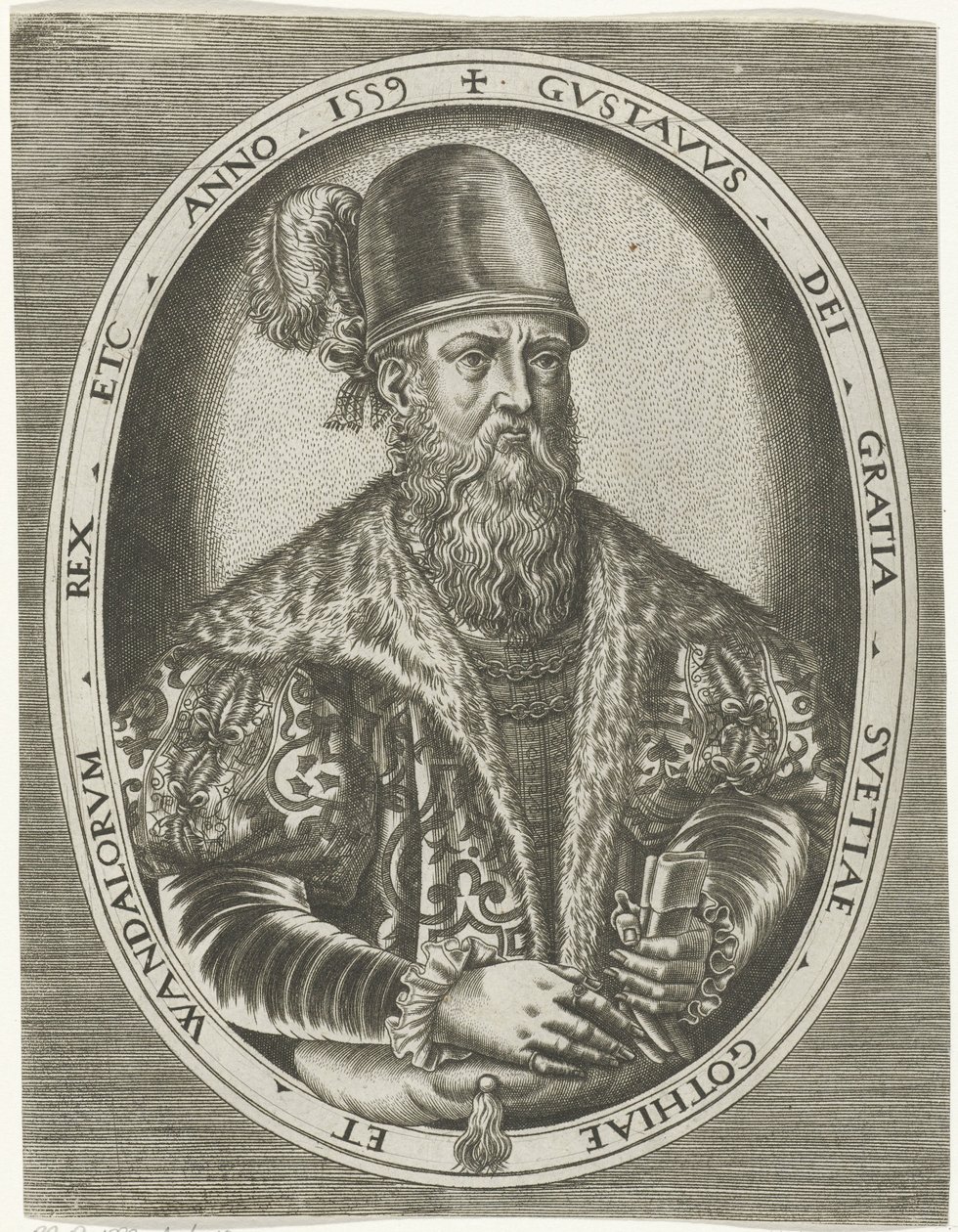 Portrett av kong Gustav I av Sverige Portretter av konger, dronninger, prinser og prinsesser (serietittel) av Frans Huys