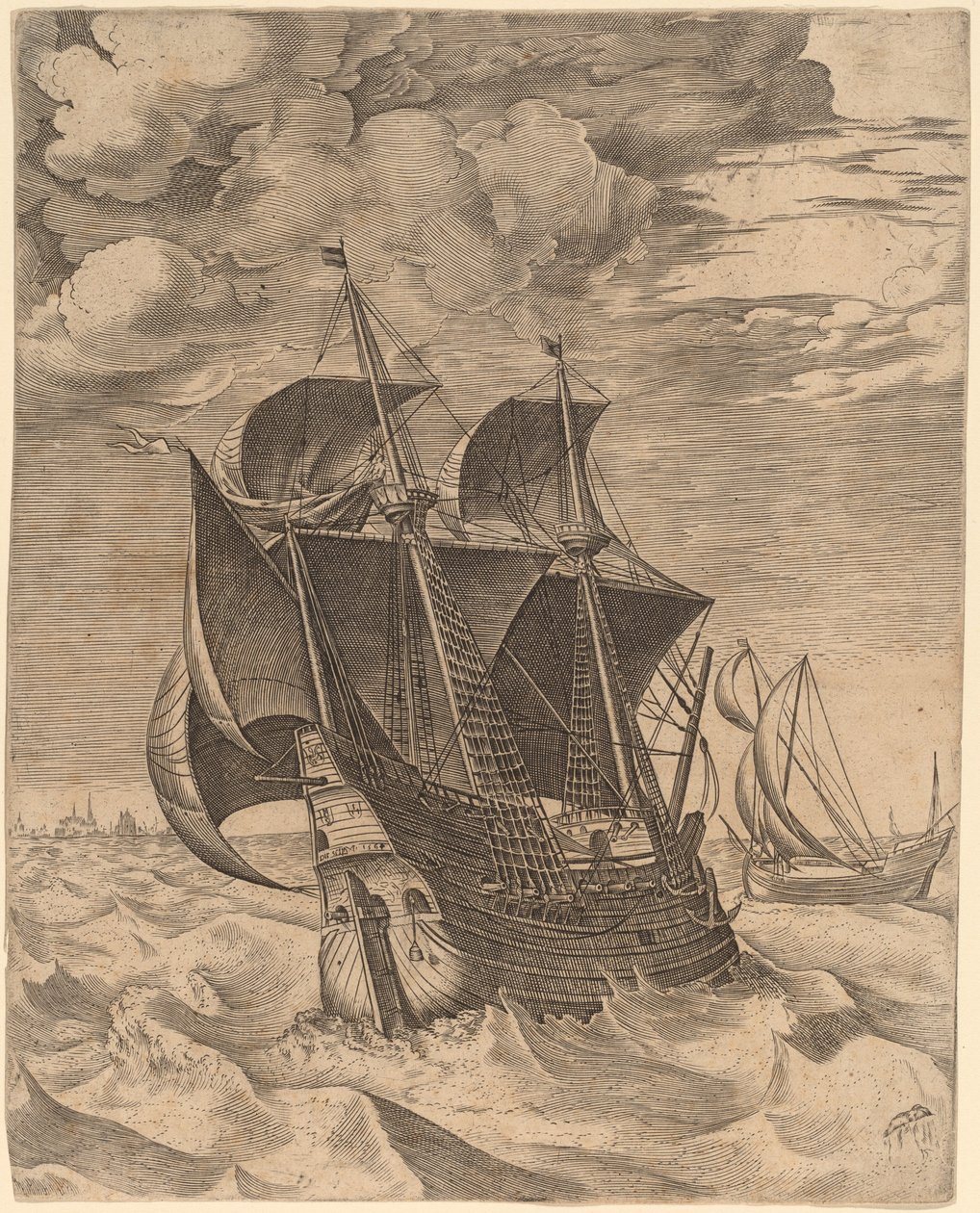 Den nederlandske Hulk og Boeier av Frans Huys after Pieter Bruegel the Elder
