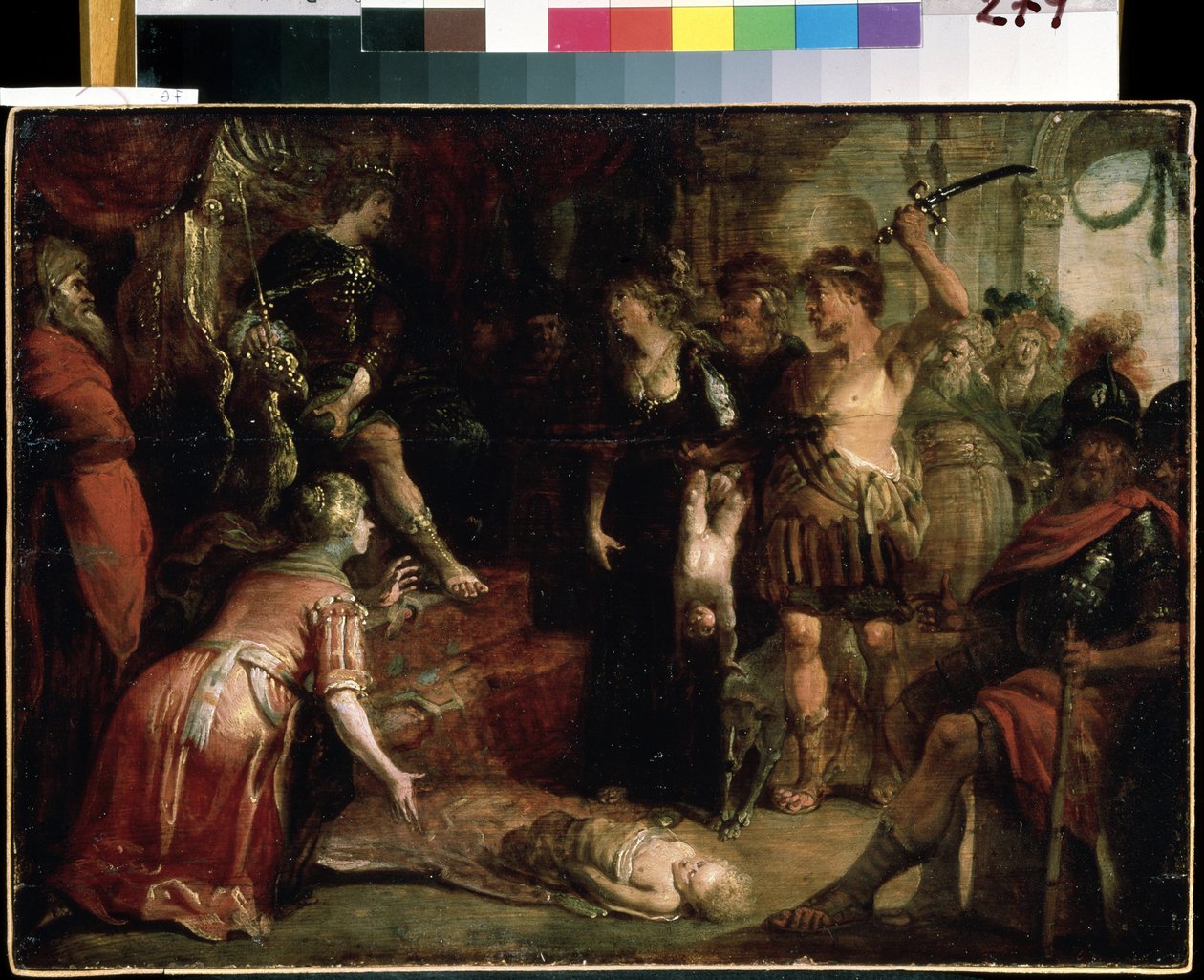 ""Salomons dom"" To kvinner hevder å være mor til samme barn. Maleri av Franz (Frans) Francken II den yngre (1581-1642) Mikhail Kroshitsky kunstmuseum fra 1600-tallet, Sevastopol (Sevastopol) Ukraina av Frans II Francken