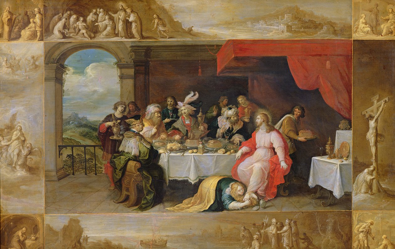 Kristus i Fariseeren Simons hus, 1637 av Frans II Francken the Younger