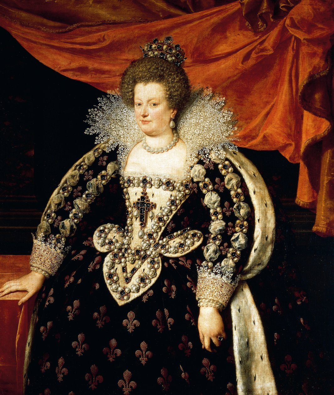 Portrett i full lengde av Maria de Medici (Firenze av Frans II Pourbus