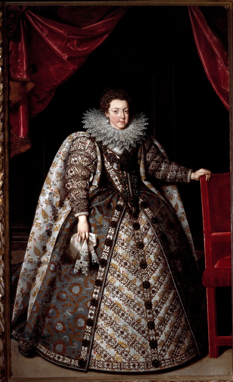Portrett av Elisabeth av Frankrike (Elisabeth de Bourbon) av Frans II Pourbus