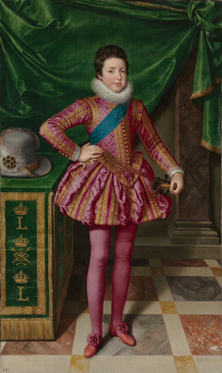 Portrett av kong Louis XIII av Frankrike, 1611 av Frans II Pourbus