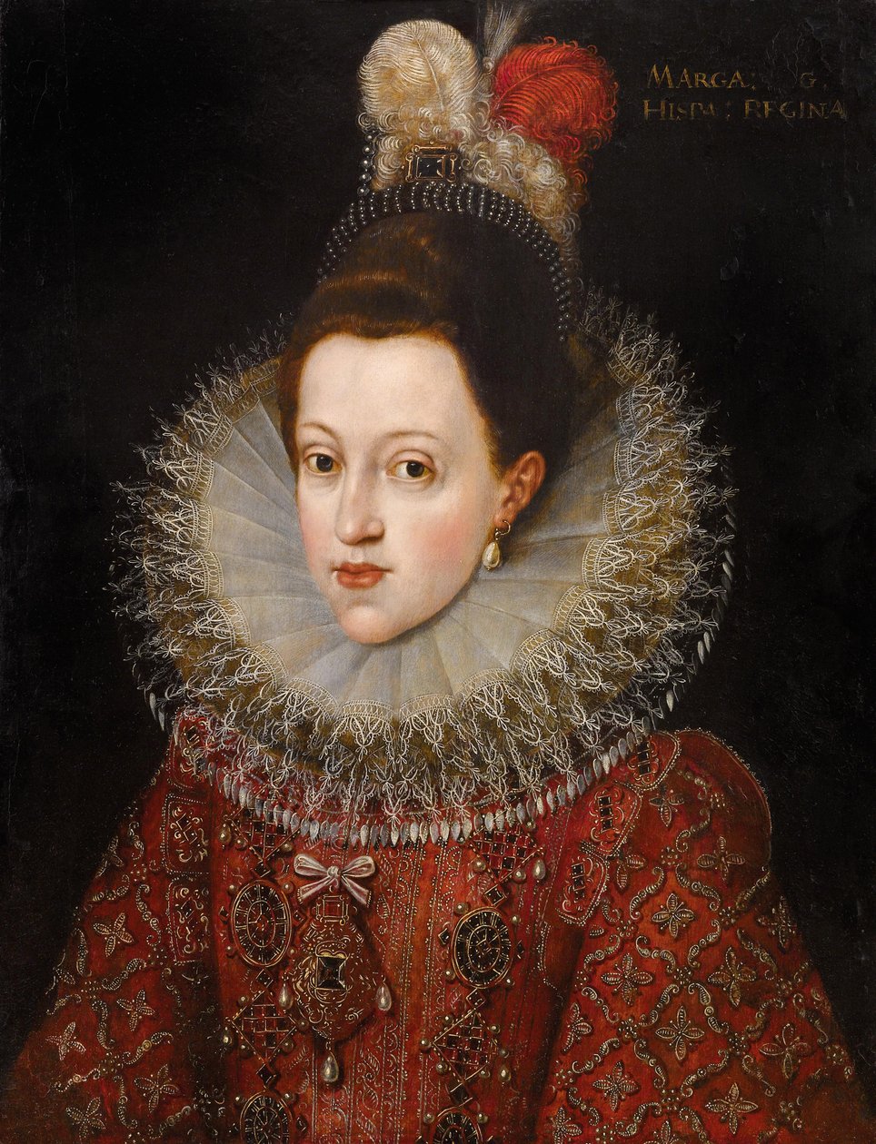 Portrett av Margaret av Østerrike (1584-1611) av Frans II Pourbus