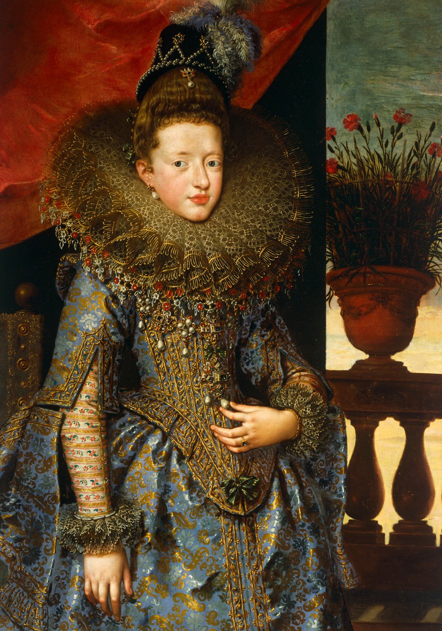 Portrett av Margherita av Savoy, av Frans Pourbus den yngre, olje på lerret av Frans II Pourbus