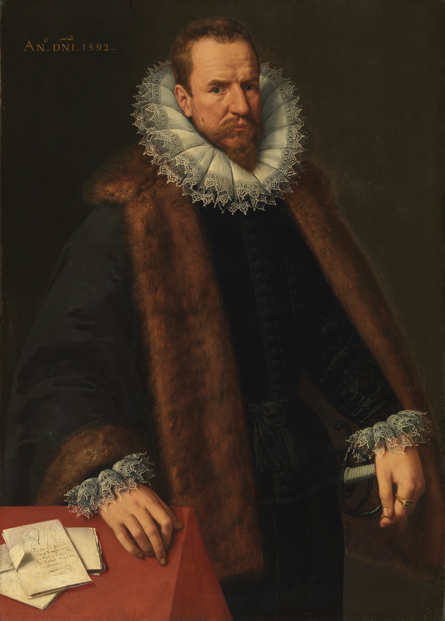 Portrett av Nicolas Helincx, rådgiver for kongen av Frans II Pourbus