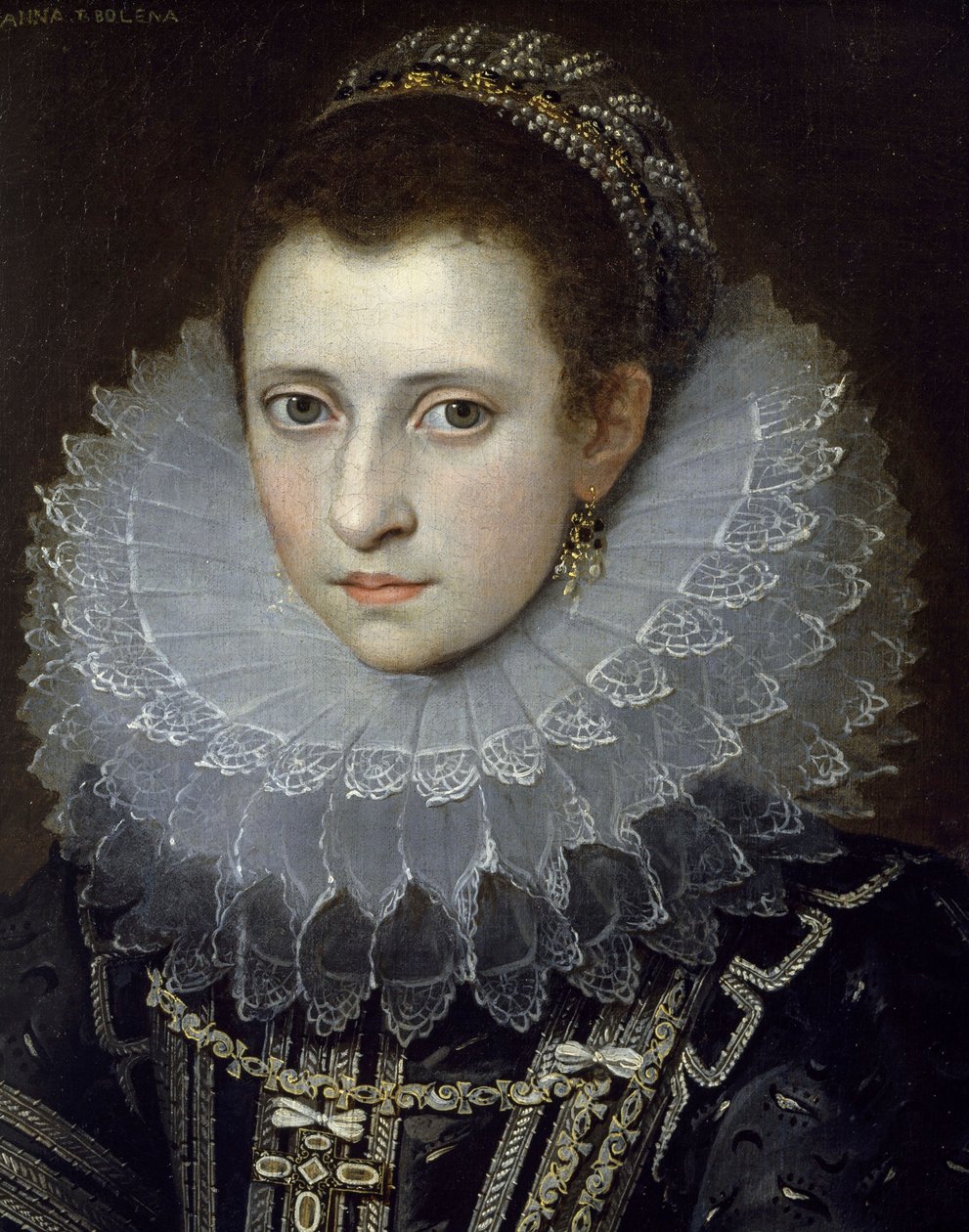 Portrett av en gentlewoman (såkalt Anne Boleyn) av Frans II Pourbus