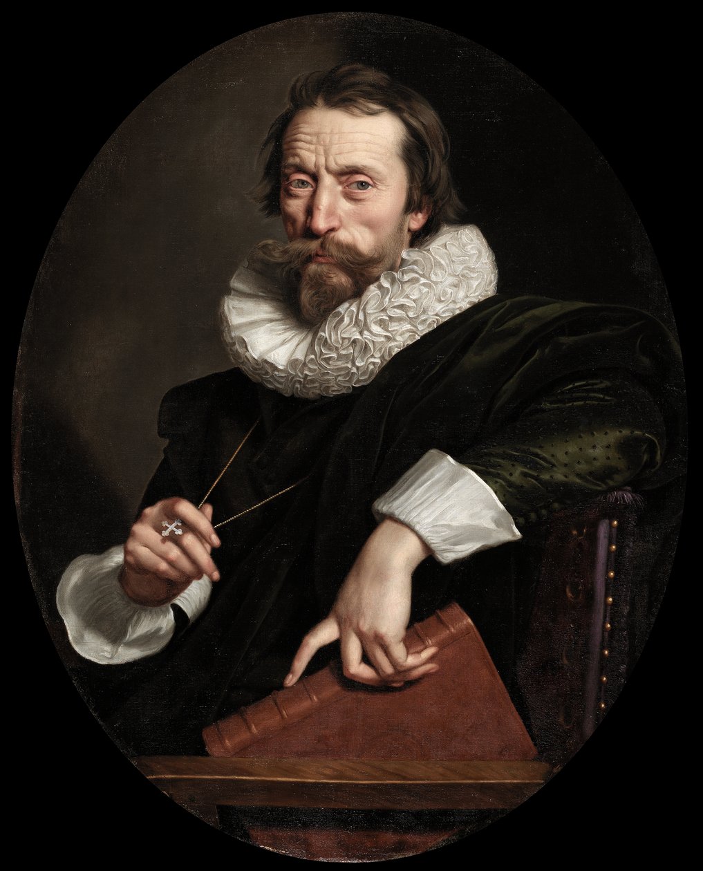 Portrett av den italienske poeten Giambattista Marino, ca. 1621 av Frans II Pourbus