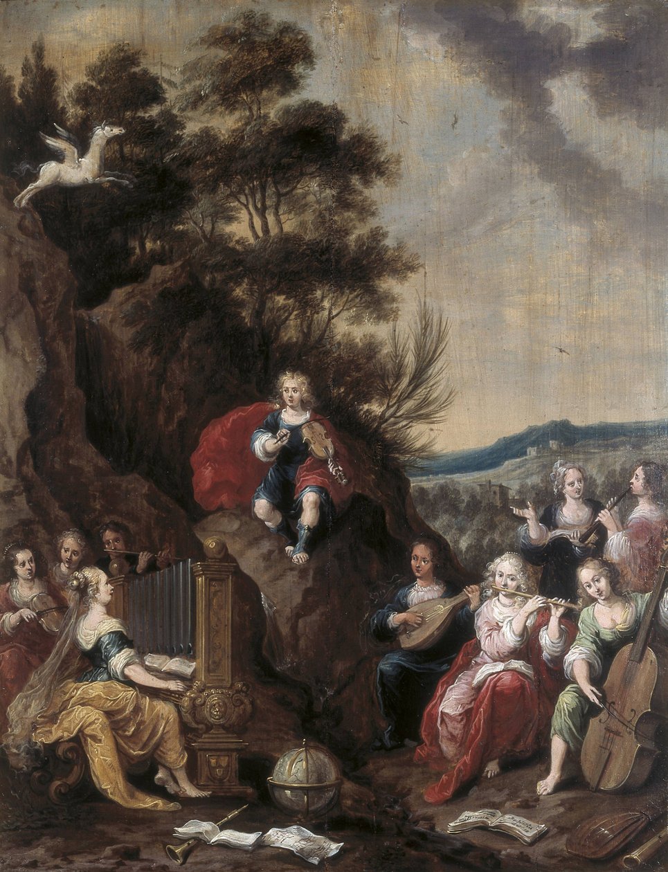 Musekonsert med Apollo av Frans II the Younger Francken