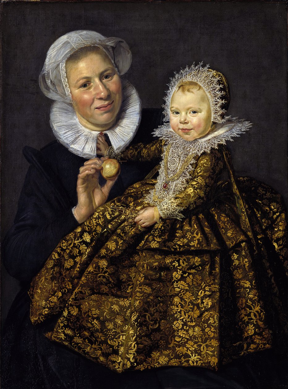 Catharina Hooft med sykepleieren sin av Frans I Hals