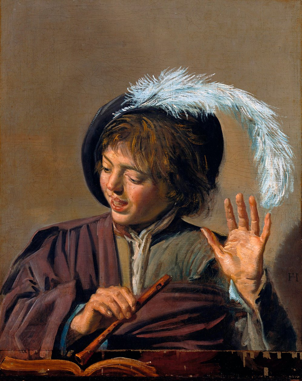 Syngende gutt med fløyte, ca. 1623 av Frans I Hals