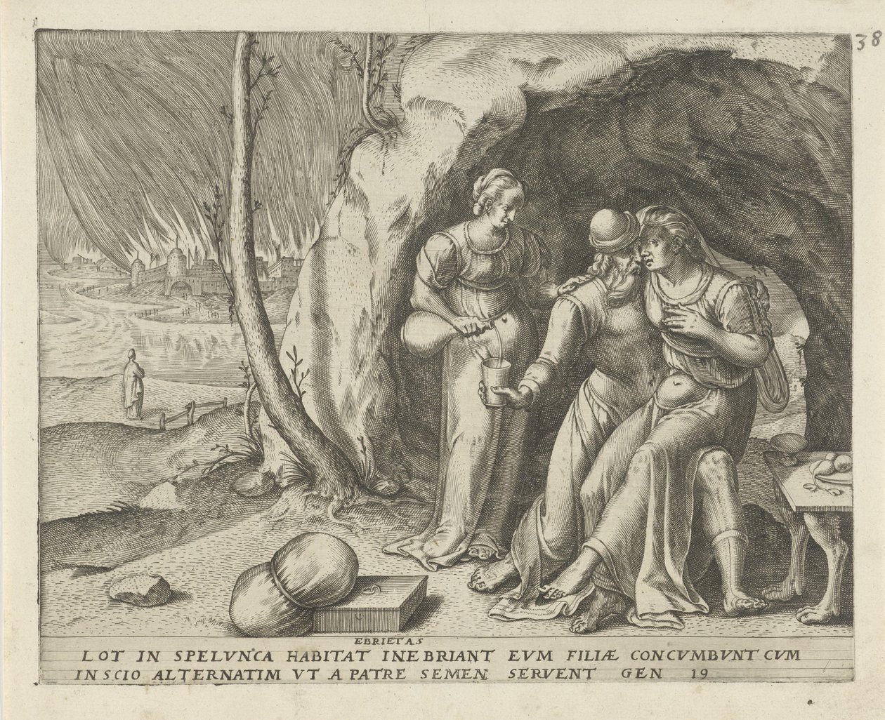 Lot og døtrene hans Ebrietas (tittel på objekt) History of Destiny (serietittel) av Frans Menton