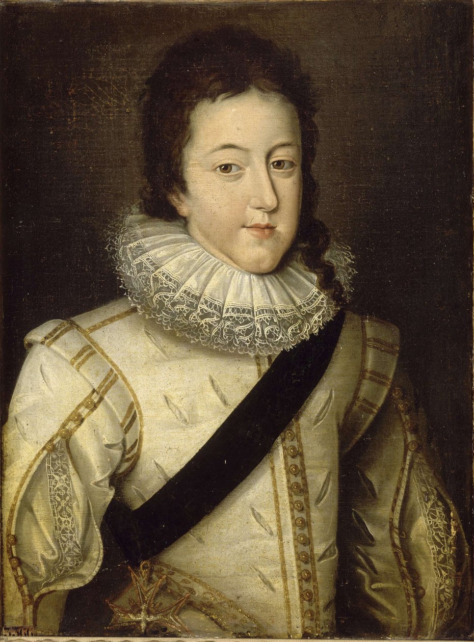 Ludvig XIII, konge av Frankrike og Navarra 1601-1643 som Dauphin av Frans Pourbus