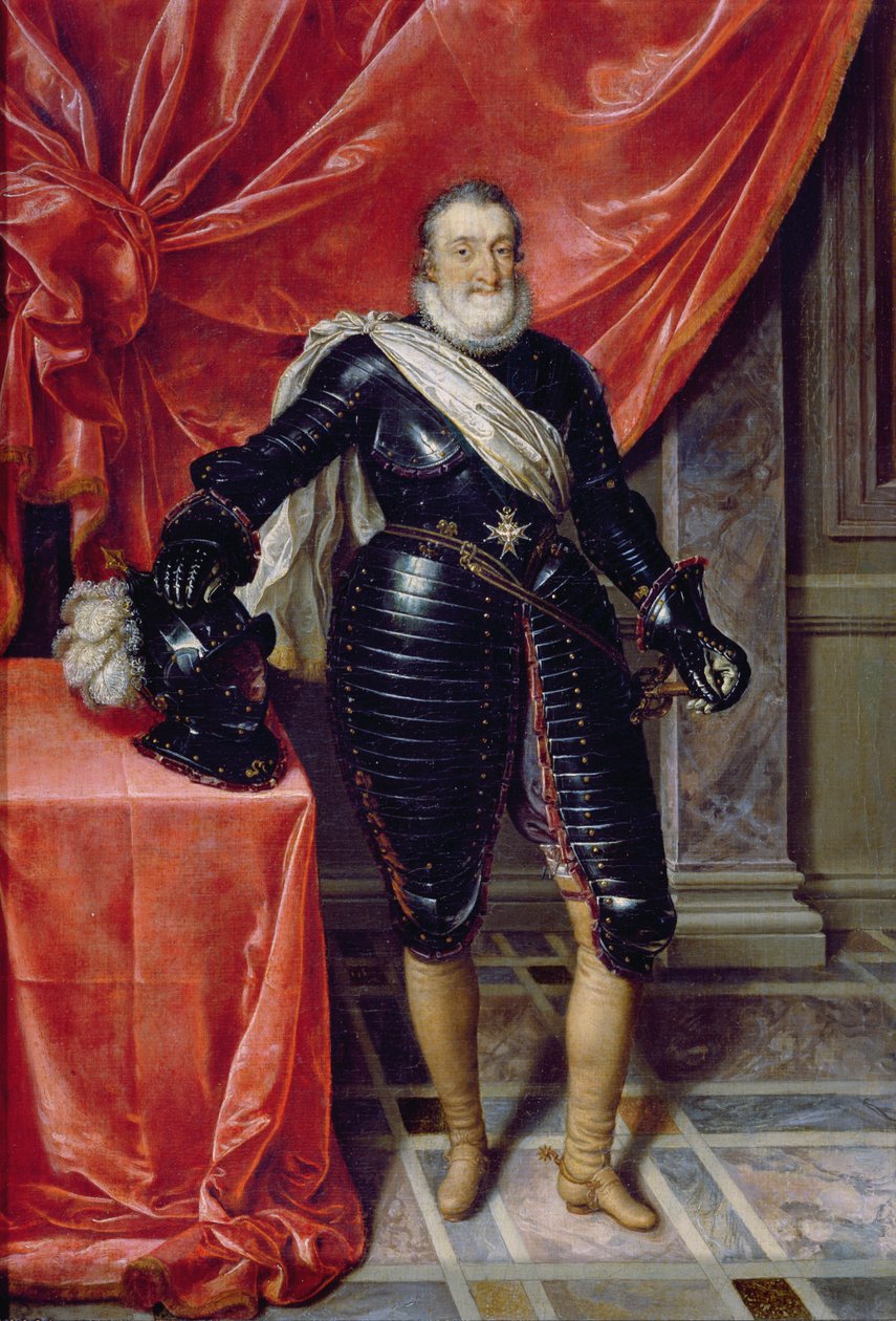 Henrik IV, konge av Frankrike, i rustning, ca. 1610 av Frans Pourbus the Younger