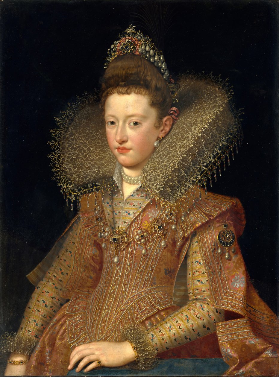 Margherita Gonzaga 1591-1632, prinsesse av Mantua. av Frans Pourbus the Younger