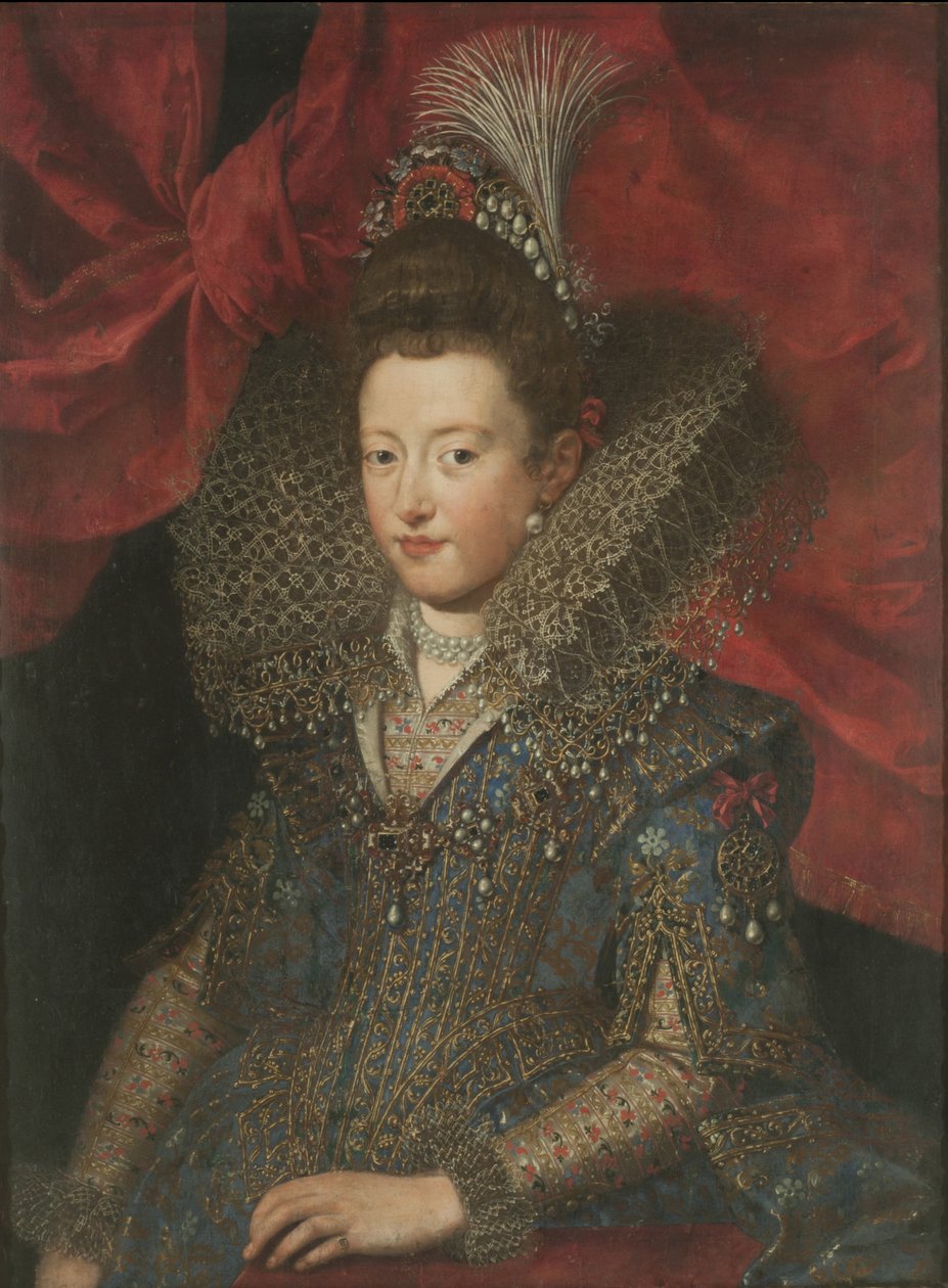 Portrett av Margherita Gonzaga 1591-1632, hertuginne av Lorraine, ca. 1605. av Frans Pourbus the Younger