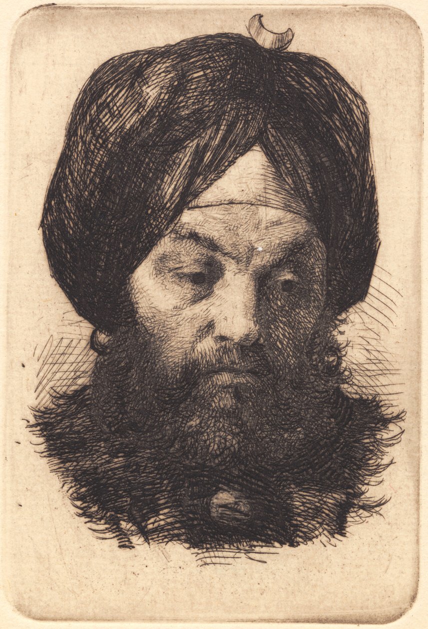 Mann med turban av Frans Schwartz